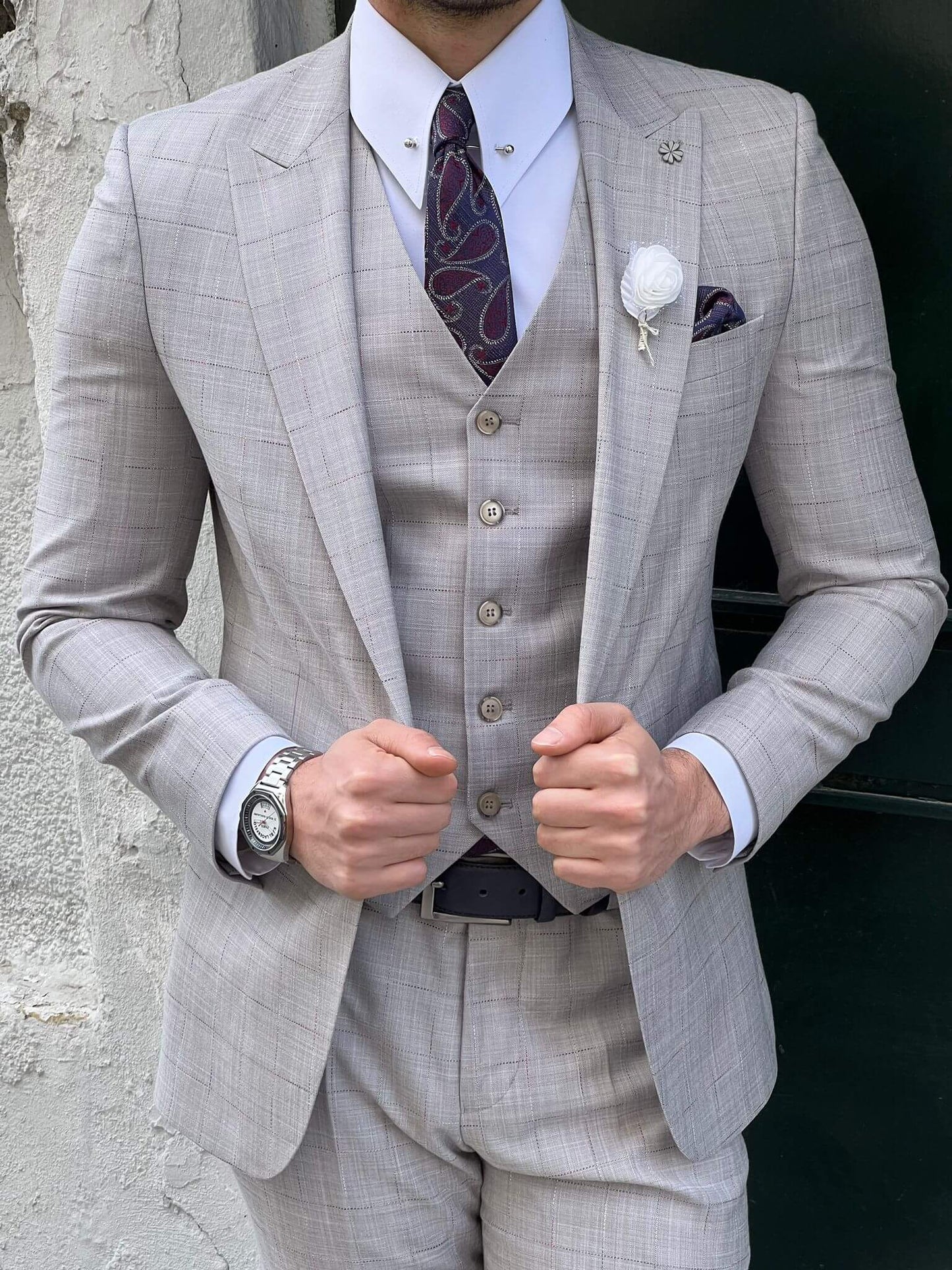 Plaid Gray Suit