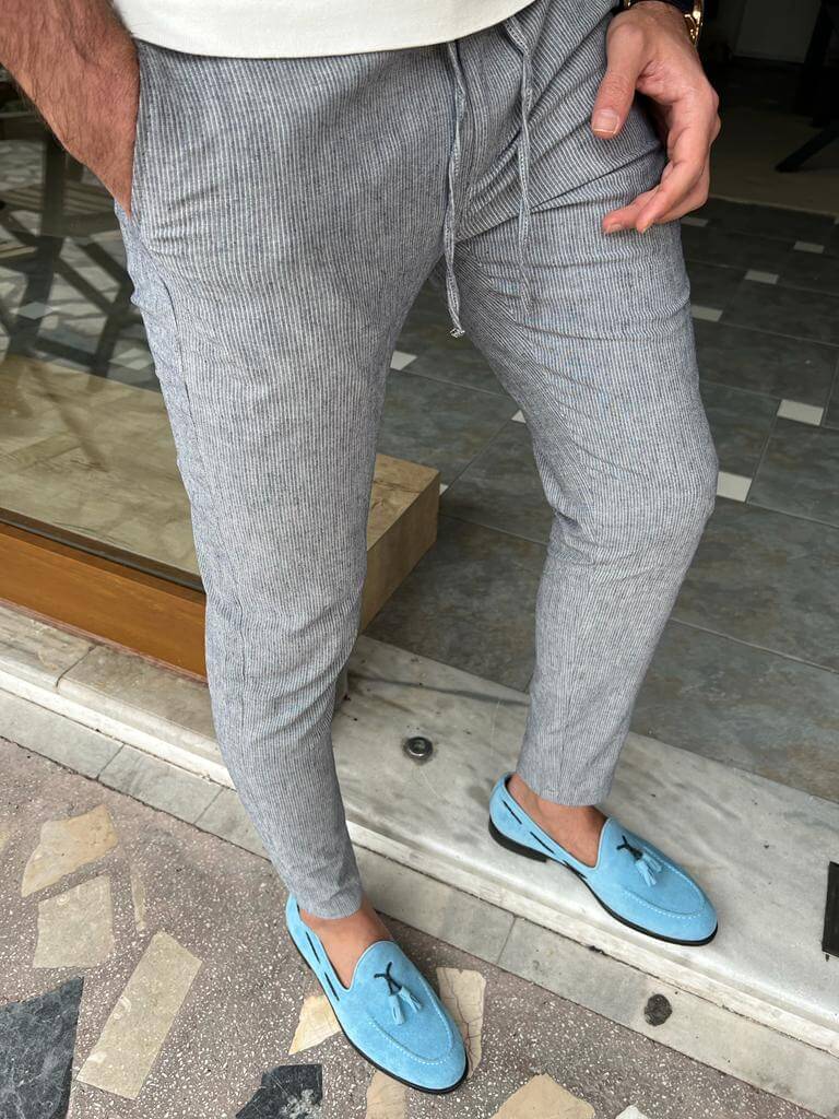 Blue Linen Trousers